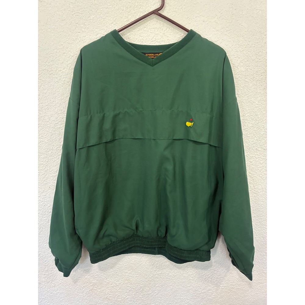 Sunderland of Scotland Masters Golf Rain Pullover Windshirt Green Mens Large